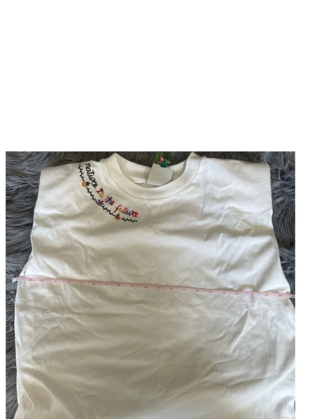 FARM RIO size small nature is the future embroidered organic cotton t-shirt - Picture 5 of 6
